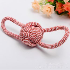 磨牙耐咬麻繩玩具網球貼牌OEM/ODM
