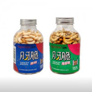 湯頓月牙脆餅干130gx 1辦公室休閑代餐零食海苔味