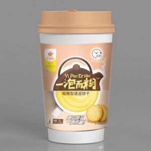 一泡而糊速溶餅干芝麻味杯裝