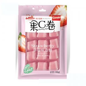 小甜鼠果C卷草莓味卷糖130g