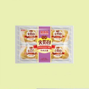 笑微微伊麥夾心面包牛肉漢堡