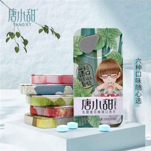 唐小甜乳酸菌無糖清口含片薄荷味19.6克