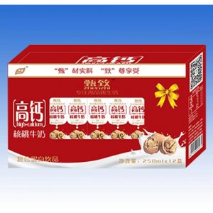 甄致高鈣核桃牛奶復合蛋白飲品250mlX12盒箱裝禮盒