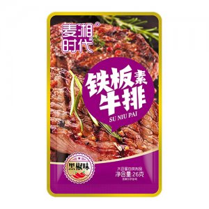 麥湘時代鐵板素牛排黑椒味26g