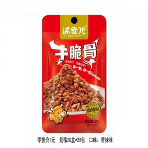 沐食代牛脆骨香辣味1元休閑零食12g