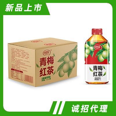 優(yōu)樂冠青梅紅茶茶味飲料1L×10瓶