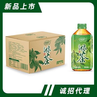 優(yōu)樂冠青梅綠茶茶味飲料1L×10瓶