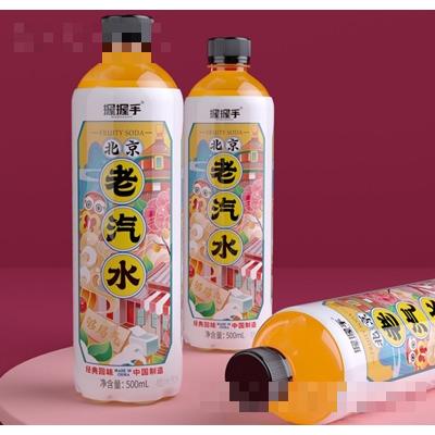 握握手北京老汽水桔汁汽水500ml