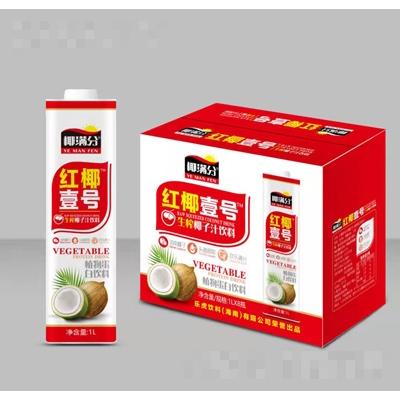 椰滿分椰紅壹號生榨椰子汁飲料1Lx8