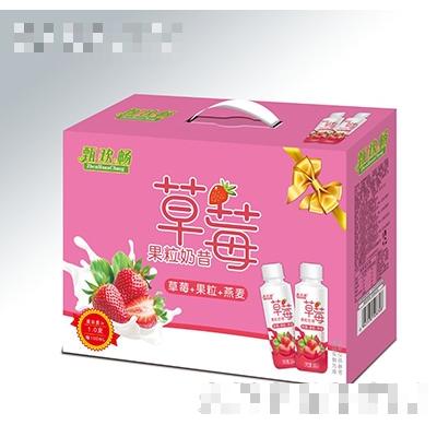 甄歡暢草莓果粒奶昔箱裝