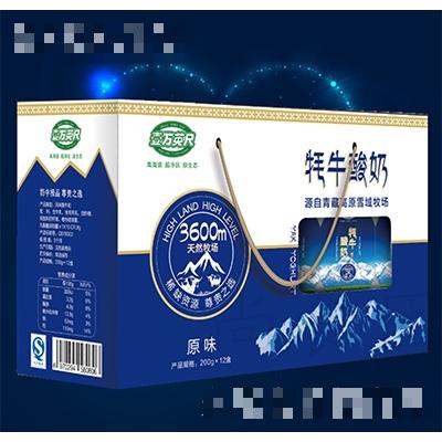 壹萬(wàn)英牦牛酸奶原味200g×12盒