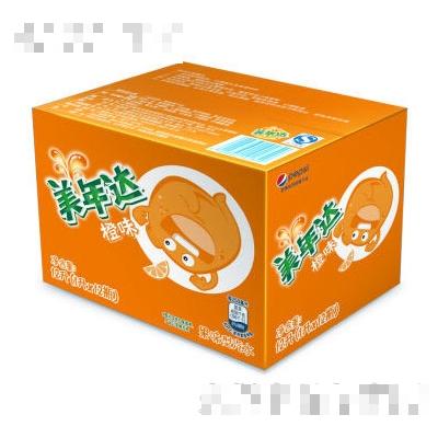 美年達橙味1Lx12瓶