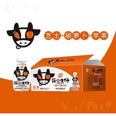 明暢花心牛仔果蔬乳酸菌飲品芝士胡蘿卜蘋果味380mlx15瓶