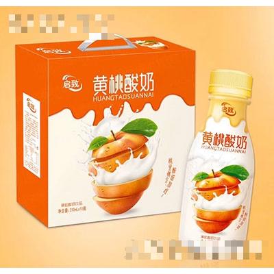 啟致黃桃果粒酸奶飲品310ml×10瓶