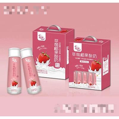 啟致草莓椰果酸奶飲品268ml×10瓶