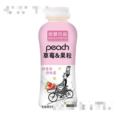 佰慧飲品草莓果粒乳酸菌340ml
