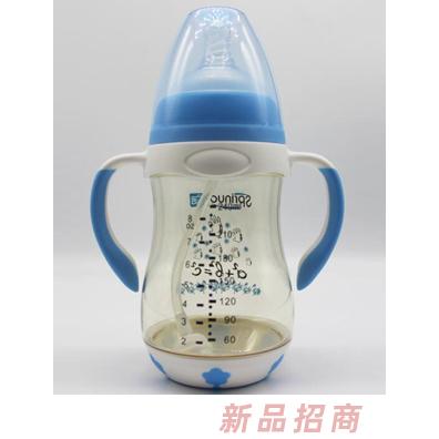 春蓓PPSU帶底座嬰兒奶瓶藍色