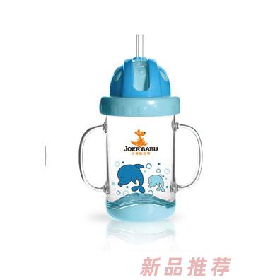 小袋鼠巴布晶透學(xué)飲杯260ml藍(lán)色