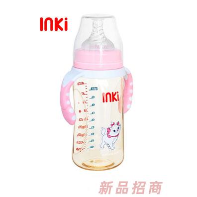 英其PPSU寬口徑奶瓶-粉色