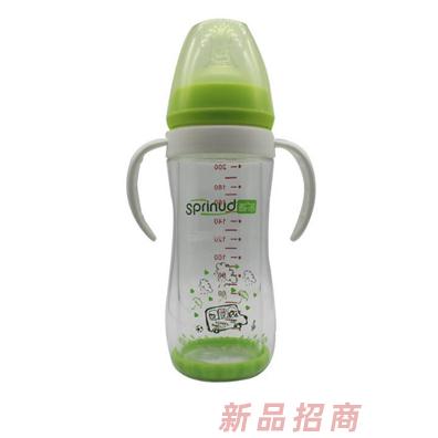 春蓓雙層防爆玻璃奶瓶綠色