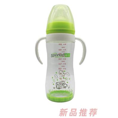 春蓓寬口雙層防爆奶瓶綠色