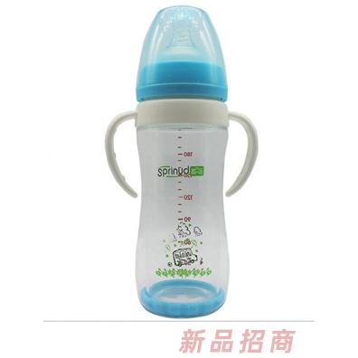 春蓓寬口雙層防爆奶瓶藍色