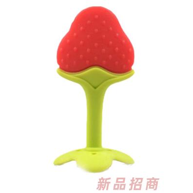 貝多愛雙色立式水果牙膠-草莓款