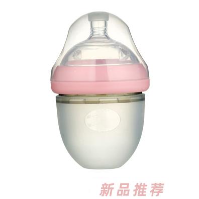 小蘋果硅膠奶瓶 紅色