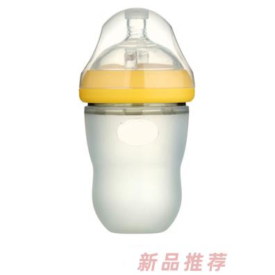小蘋果硅膠奶瓶 大 黃色