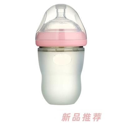 小蘋果硅膠奶瓶 大 紅色
