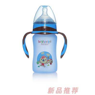 芭芘寶貝高硼硅包膠玻璃奶瓶