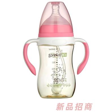 春蓓PPSU寬口徑嬰幼兒奶瓶粉色