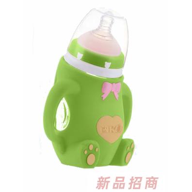 比酷熊玻璃奶瓶企鵝形綠色