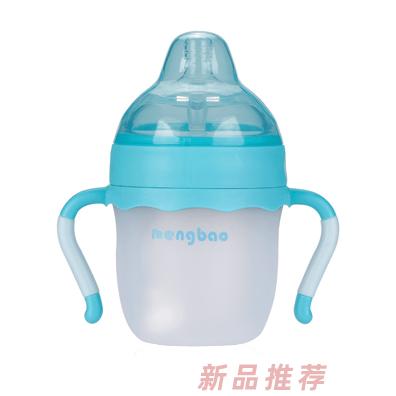 盟寶硅膠奶瓶-小容量藍色