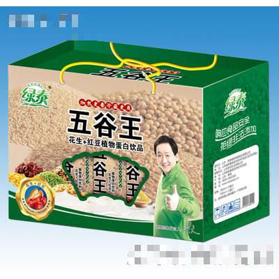 250mlx12盒綠泰五谷王花生+紅豆植物蛋白飲品手提箱