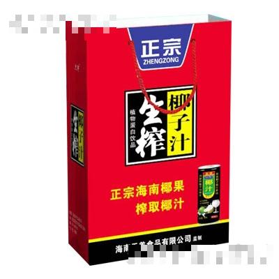 240ml六阿生榨椰子汁植物蛋白飲品手提袋