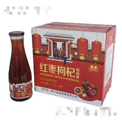 格格美紅棗枸杞汁1.5Lx6大口玻璃瓶