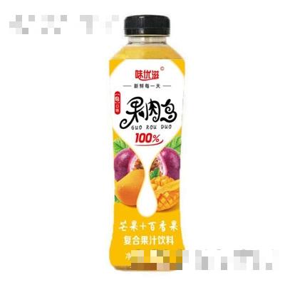 味優滋芒果+百香果復合果汁飲料500ml