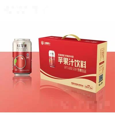 仟分320易拉罐紅蘋果汁
