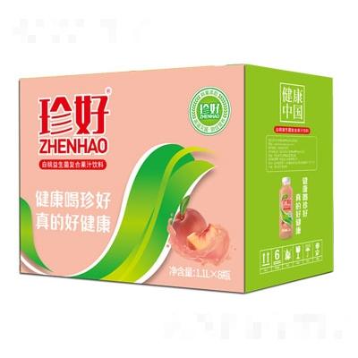 珍好益生菌白桃復(fù)合果汁飲料8瓶1.1L箱裝