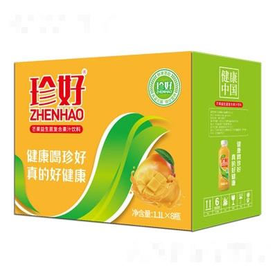 珍好益生菌芒果復(fù)合果汁飲料8瓶1.1L箱裝