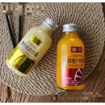 玥澄甜橙汁飲料復合果汁飲料+玥澄黃桃酸奶飲品含乳飲料