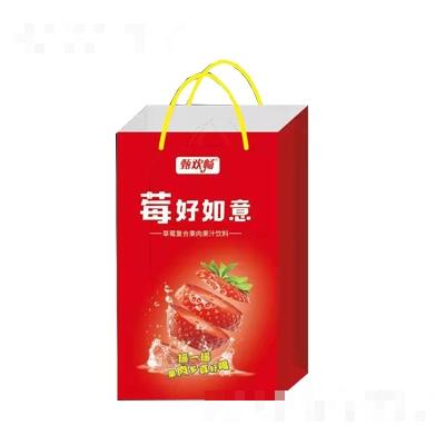 甄歡暢莓好如意草莓復合果肉果汁飲料箱