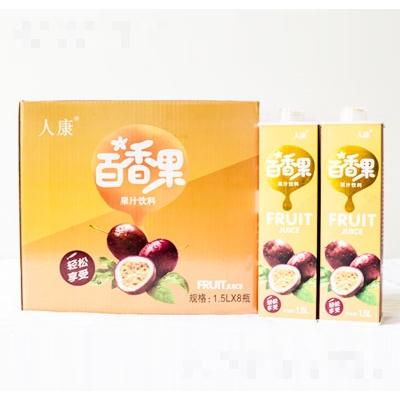 人康百香果果汁飲料1.5LX8