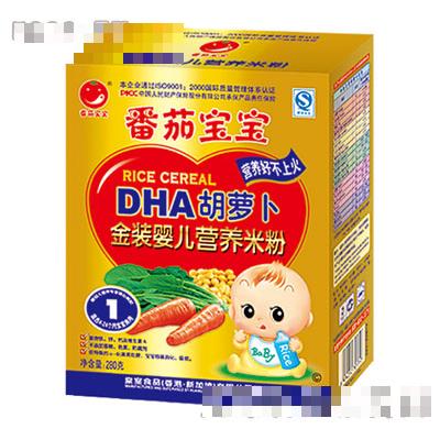 番茄寶寶DHA胡蘿卜金裝嬰兒營養米粉280g