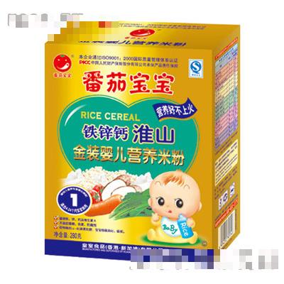 番茄寶寶鐵鋅鈣淮山金裝嬰兒營(yíng)養(yǎng)米粉280g
