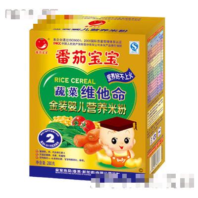 番茄寶寶蔬菜維他命金裝嬰兒營(yíng)養(yǎng)米粉280g