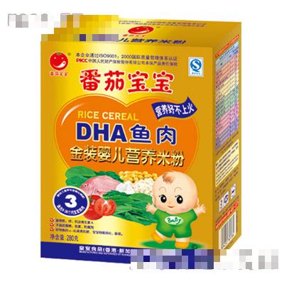 番茄寶寶DHA魚肉金裝嬰兒營(yíng)養(yǎng)米粉280g