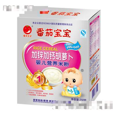 番茄寶寶加鋅加鈣胡蘿卜嬰兒營(yíng)養(yǎng)米粉250g