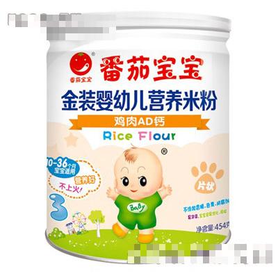 番茄寶寶雞肉AD鈣金裝嬰兒營養米粉454g